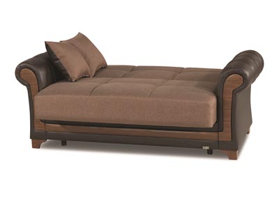 Dream Decor Brown Polyester Love Seat,Ottomanson (Previously Casamode)